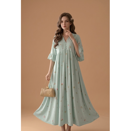 Zoraya Flora Dress Non Busui Daster Daster Adem